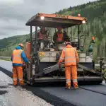 Maskiner asfaltutlegger